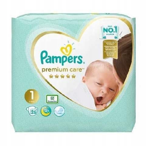 Pampers Windeln Größe 1 (2-5kg) Premium Care Windeln, 26 Stück, Bester Komfort und Schutz empfindlicher Haut von Pampers