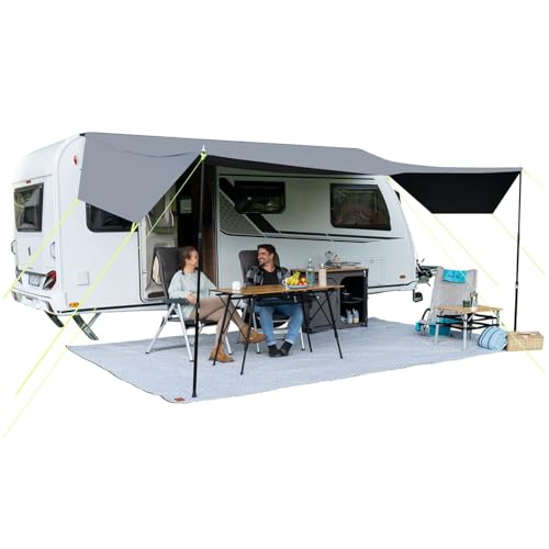Skandika Vordach Freeway 300x300 | Sonnensegel mit Keder, Caravan Tarp, Markise für Wohnwagen, Sonnendach, Vorzelt, UV-Schutz 50+, 3000 mm Wassersäule, Sonnenvordach | Wohnmobil, Camper, Bus