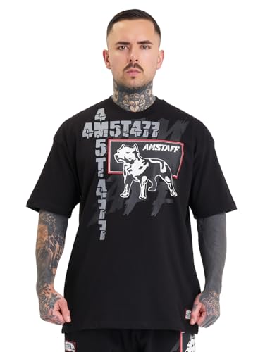 Amstaff Herren Kurzarm Tiko T-Shirt Schwarz M