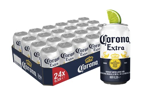 Corona Extra Premium Lager Dosenbier, EINWEG, Internationales Lager Bier (24 X 0.33 l)