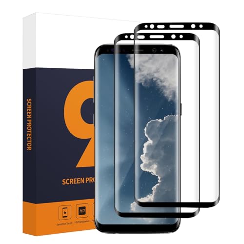Carantee 2 Stück Schutzfolie für Panzerglas für Samsung Galaxy S8, 3D-Volle Bedeckung Ultra-Klar Kristallklar 9H Härte Dauerhaft Unzerbrechlich Samsung S8 Displayschutzfolie