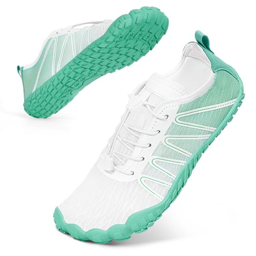 Bigzagger Barfuss Schuhe Damen Herren Sommer Barfußschuhe Damen Schnell Trocknend Badeschuhe mit Breite Zehenbox und Zero-Drop Sohle Unisex Barfussschuhe Traillaufschuhe Fitnessschuhe