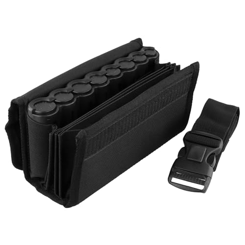 QWORK® Kellnertasche, 20 x 11.5 x 6.5CM Kellnerbörse, Kellner Geldbeutel mit Euro-Geldwechsler, Schwarz Kellnertasche mit Gürtel