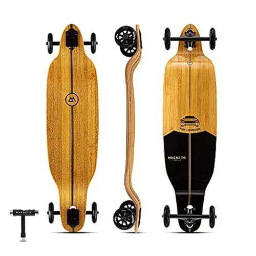 Glider Collection,101.6x23.5 cm,Premium-Longboard-Skateboard,große große 100 mm Räder,Bambus-Deck mit hartem Ahornkern,Cruiser Carver,Herren Damen Erwachsene Teens,gratis Skate-Werkzeug