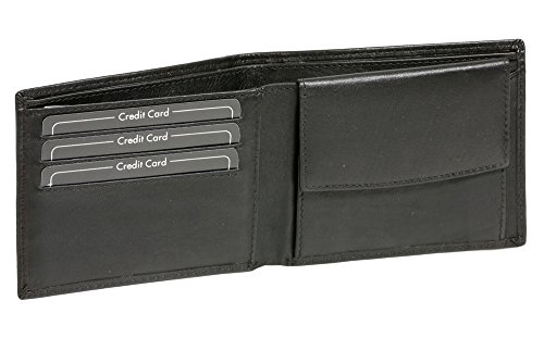 LEAS Scheintasche extra dünn Echt-Leder im Querformat, schwarz Standard-Collection