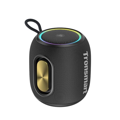 Tronsmart T8 Mini Tragbarer Bluetooth Lautsprecher Leistungsstark, 16W Leistung, IPX7 Wasserdicht, 20H Dauer, Stereo-Verbindung, Kompatibel SD/AUX, Ideal für Partys, Reisen und Outdoor, Schwarz