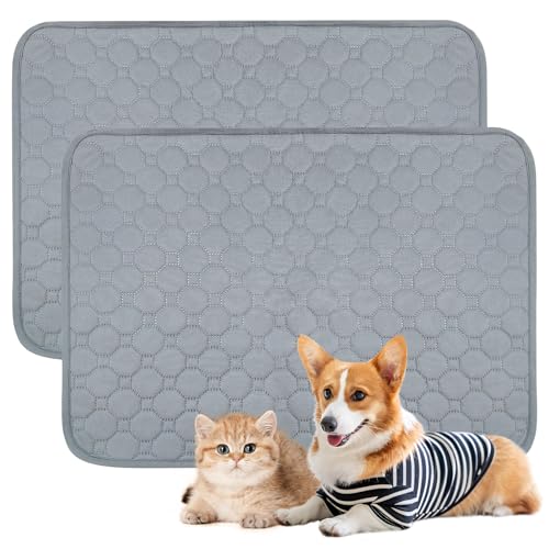 2 Stück Welpenunterlagen Waschbar- Hunde Trainings Pads, 50 x 70 cm, Waschbare Welpen Unterlagen, Super Saugfähig Hunde PIPI Pads, Wasserdicht und rutschfest, für das Hundetraining, Böden, Autos