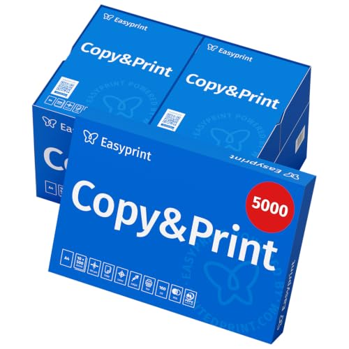 Easyprint Druckerpapier Kopierpapier 5000 Blatt 10 x 500 A4 Premium Hochweiß CIE 160 PEFC zertifiziert