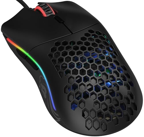 GLORIOUS Model O Kabelgebundene Gaming-Maus, 67g, Pixart 3360, Mattschwarz