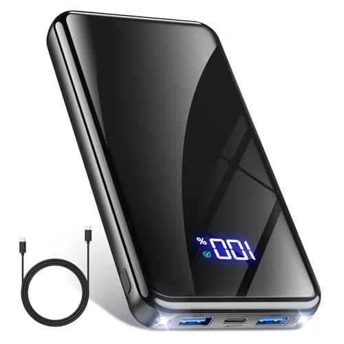 Power Bank,20000mAh Powerbank Schnellladefunktion 22,5W USB-C PD3.0 & QC4.0 Tragbarer Externer HandyAkkus mit LED Display/Taschenlampe,Kompatibel mit iPhone 16 Pro Max 15 14 13 Samsung Galaxy S25 Edge