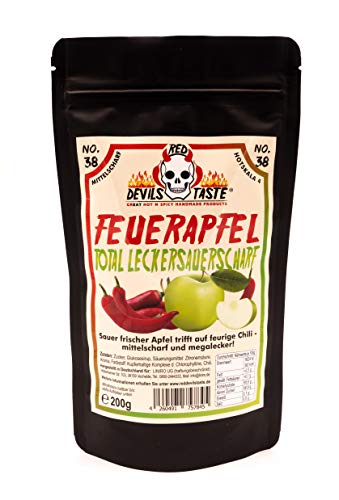 Saurer Chili Apfel Bonbon - Total lecker sauerscharf - Hotskala: 4 - RED DEVILS TASTE - 200g