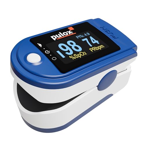 Pulox PO-200 Solo Pulsoximeter Blau zur Messung von SpO2, Puls und PI
