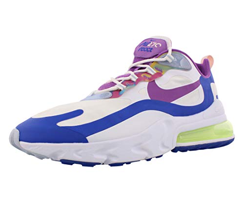Nike Air Max 270 React Easter Herren Running Trainers CW0630 Sneakers Schuhe (UK 7 US 8 EU 41, White Purple Nebula 100)