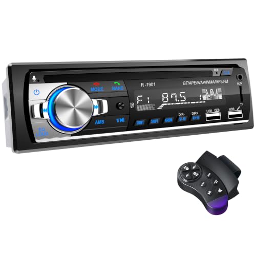 RDS Autoradio Bluetooth, CENXINY Auto Radio Bluetooth 5.0 mit Freisprechfunktion, Autoradio 1 Din mit FM/2 USB/AUX/SD, EQ/MP3/WMA/WAV, Fernbedienung, iOS/Android