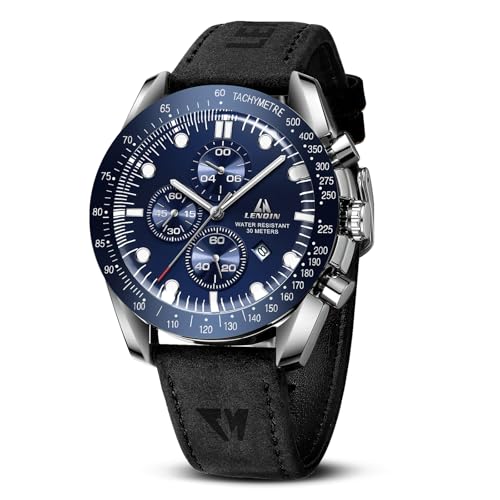 LN LENQIN Uhren Herren Analog Quarz Uhr 3ATM Wasserdicht Armbanduhr Herren