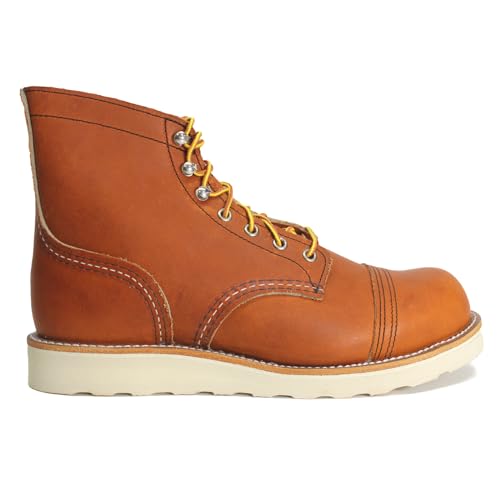 Red Wing Herren Iron Ranger 6 Inch Vollnarbenleder ORO Stiefel - 46 EU