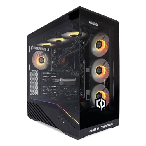 CYBERPOWERPC Luxe Gaming-PC - AMD Ryzen 7 9800X3D, Nvidia RTX 5070 Ti 16GB, 32GB RAM, 1TB NVMe SSD, 750W 80+ PSU, Wasserkühlung, Windows 11, V100R RGB