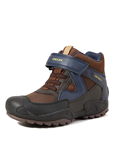 Geox Jungen J New Savage Boy B A Schuhe, Brown Navy, 34 EU