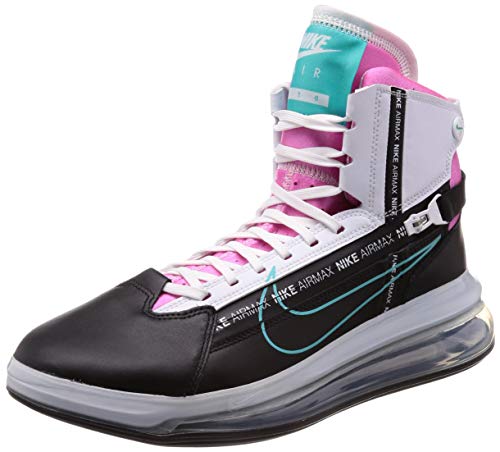 Nike Herren Air Max 720 Satrn Basketballschuhe, Mehrfarbig (Black/Hyper Jade/White/Bright Crimson 2)