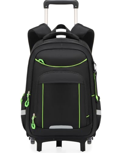 Tanou Trolley Rucksack für Jungen, 30L Schulrucksack Teenager mit Rollen