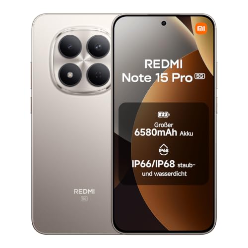 XIAOMI REDMI Note 15 Pro 5G Smartphone 12+512GB, 6580mAh, 200MP, Titanium