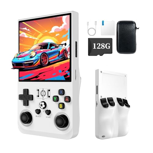 XiFanHo R36MAX Retro Handheld Spielkonsole 128 GB– 4K HD 4,0-Zoll-IPS-Bildschirm, mit vielen Spielen, Open-Source Linux System Retro Konsole Spielkonsole 4000 mAh