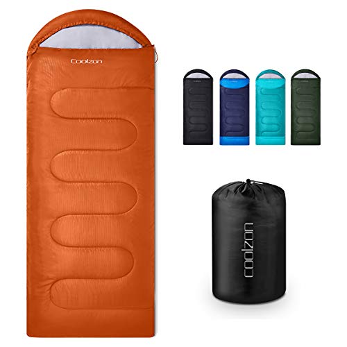 Coolzon Camping-Schlafsack, für 3-4 Jahreszeiten, Decke für Erwachsene, kleine Größe, Ultraleicht, weich, dick und warm, für Camping, Reisen