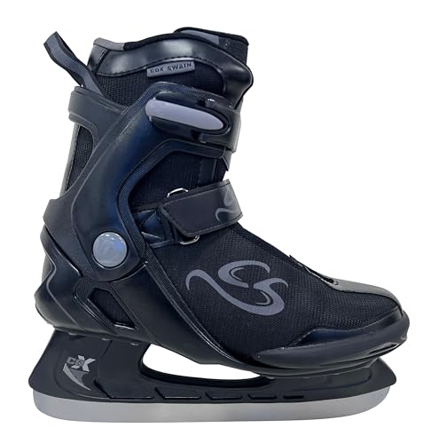 Cox Swain Schlittschuhe Frost, Softboots für Kinder und Erwachsene, Anfänger/Fortgeschrittene, Bequeme Passform, Edelstahlkufe vorgeschliffen Gr. 46