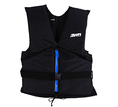 AWN Black Edition 50 N Regattaweste Sicherheitsweste Schwimmhilfe Feststoffweste Kajak Sup Windsurfen Kite 90-120 kg