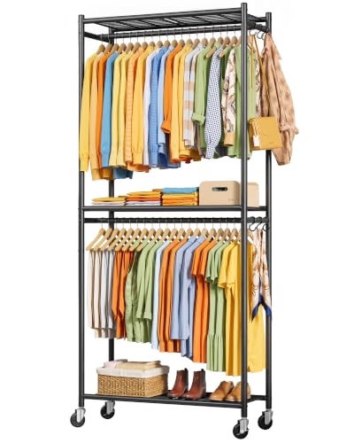 Sakugi Kleiderständer auf Rollen, 84x31x202 cm, Offener Kleiderschrank