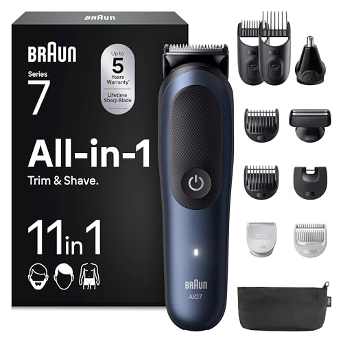 Braun Multigroom Set All-in-One Series 7, 11-in-1 Trimmer, AIO7540, Blau