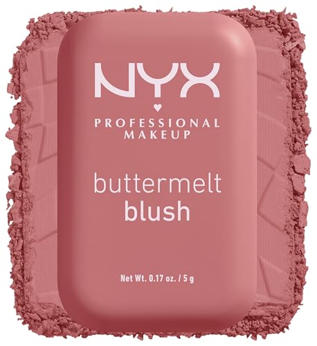 NYX Professional Makeup Buttermelt Blush, Rouge, Cremige Textur mit Shea Butter, Mandelbutter & Mangobutter, Einfach zu verblenden für einen frischen Look, Farbe: 09 Feeling Butta