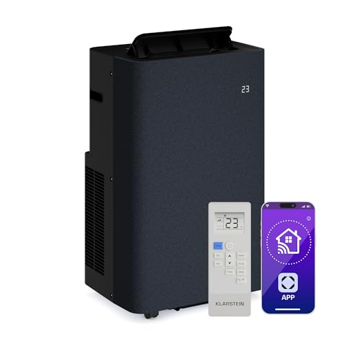Klarstein AireLux Mobile Klimaanlage – 14.000 BTU, Für Räume bis 51 m², App & Sprachsteuerung, 4-in-1 Kühlung, Entfeuchter, Ventilator & Schlafmodus, Leise, Dunkelgrau