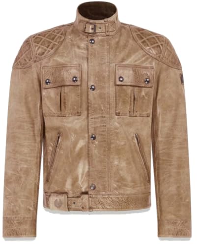 Belstaff Brooklands Motorrad Lederjacke, hellbraun, XL
