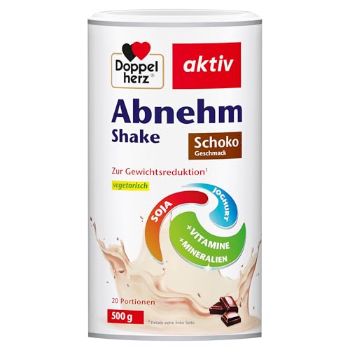 Doppelherz Aktiv Abnehm Shake Schokolade zur Gewichtsreduktion, 500 g Pulver