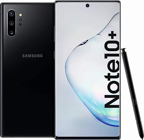 Samsung Galaxy Note 10+ Plus 4G Dual-SIM Smartphone (17.2cm (6.8 Zoll) 256/512 GB Speicher, 12GB RAM, Li-Ion 4300 mAh, Android 9 to 12 - Deutsche Version (256 GB, Schwarz)