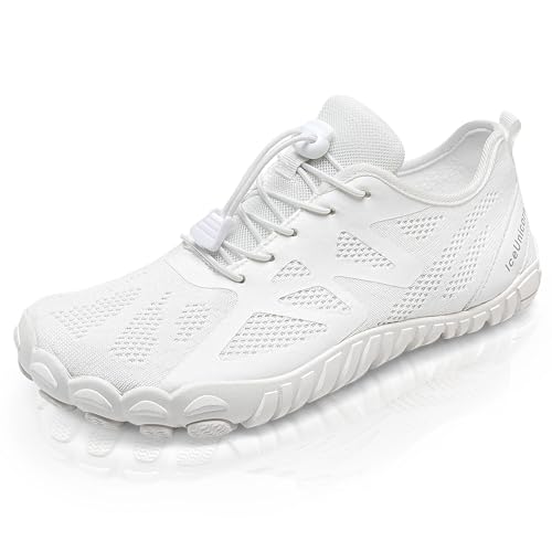 IceUnicorn Barfußschuhe Herren Barfuss Schuhe Damen(Weiß,39EU)