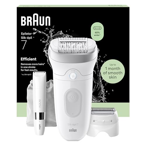 Braun Epilierer Damen Silk·épil 7, Ladyshaver, 7-441, Silber