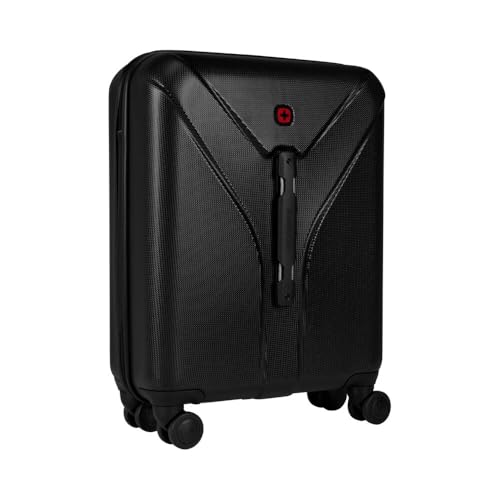 WENGER Ibex Carry-On Hartschalenkoffer, Handgepäck, Trolley, 35 l, Sicherheitsschloss, Damen Herren, Reisen Urlaub, Schwarz, 612039