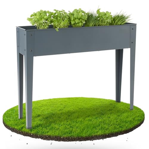 Arebos Hochbeet 101,5 x 26 x 80 cm | Frühbeet Kräuterbeet Pflanzenbeet Blumenkasten Garten Terassen Gemüsebeet Gartenbeet Blumenkübel für Balkon | ideal für den Anbau von Gemüse Obst Kräutern