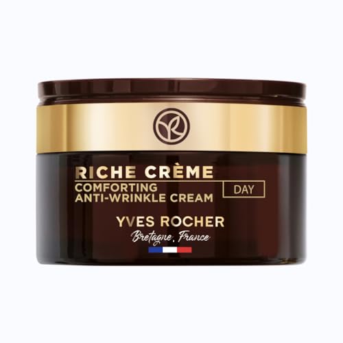 Yves Rocher RICHE CRÈME - Antifalten-Tagespflege-Regenerierende Anti-Aging Creme mit Öl aus 1000 Rosen für intensive Zellregeneration - 50 ml