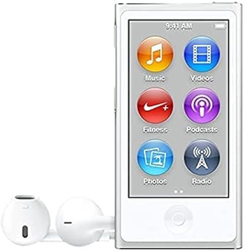 Musik-Player, iPod Nano 7. Generation, 16 GB, silberfarben, verpackt in Schlichter weißer Box