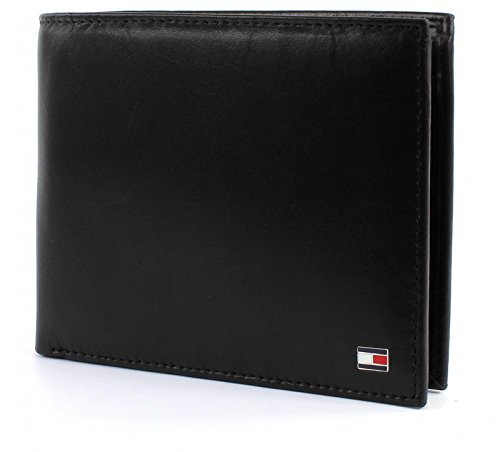 Tommy Hilfiger Herren Geldbeutel Eton Trifold mit Münzfach, Schwarz (Black), Einheitsgröße