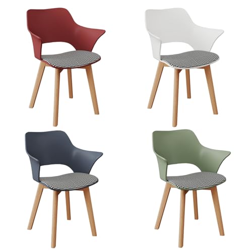 GrandCA HOME 4er-Set Nordischen Küchenstühlen, Esszimmerstuhl mit Massivholzbeinen, Gepolsterte Stühle für Schlafzimmer, Wohnzimmer, Küche, Mischen