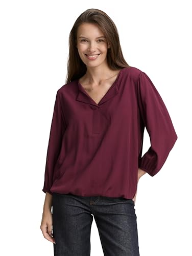 TOM TAILOR Damen 1047574 Bluse aus Viskose, 16427-Bordeaux Red, 46