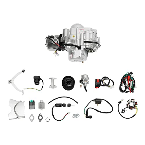 LKHDONG Deluxe 125ccm Motor Kit mit Elektrostart Halbautomatisch, 3-Gang mit Rückwärtsgang, 4-Takt ATV Motor für Go-Kart, Quad, Dirt Bike, Pit Bike und Buggy | 2025 Neu