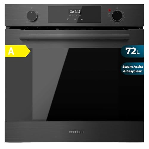 Cecotec Bolero Hexa M226000 Multifunktionsofen, integrierbar, 60 cm, Matt A, 2800 W, 72 l, 7 Funktionen, Grillmodus, Fan Assisted Grill, Konvektionsmodus, Defrost, Steam Base X2, Steam EasyClean,