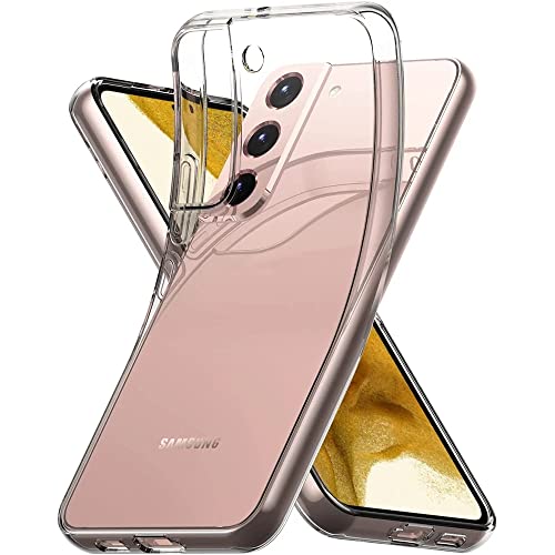 Oprimio Kristallklar Hülle für Samsung Galaxy S22 [Silikon Hülle] [%100 Durchsichtig] [Deutsche Material] [Ultra Dünn] Klar Handyhülle für Samsung Galaxy S22