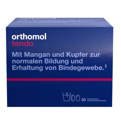 Orthomol Tendo - Mikronährstoffe für die normale Bildung und den Erhalt von Bindegewebe - mit Mangan und Kupfer - Granulat/Tablette/Kapseln à 30 x Tagesportionen