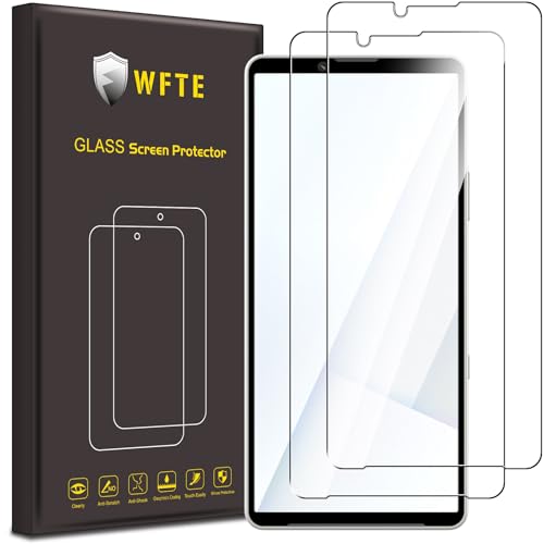 WFTE [2 Stück Schutzfolie für Sony Xperia 10 VII/10 VIII Panzerglas Glasfolie 9H Härte, Anti-Kratzen, Anti-Bläschen Displayschutzfolien Panzer Schutz Glas für Xperia 10 VII